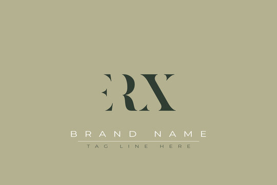 ERX abstract letter logo design. This logo is designed by three abstract letters.