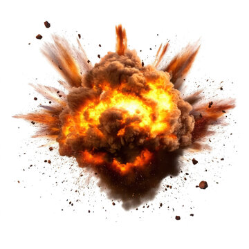 PNG Fire bomb explosion flames high explosive. 
