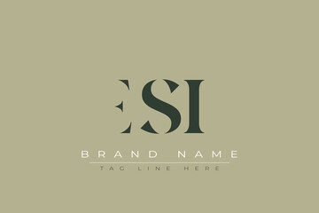 ESI abstract letter logo design. This logo is designed by three abstract letters.