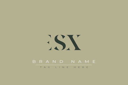 ESX abstract letter logo design. This logo is designed by three abstract letters.