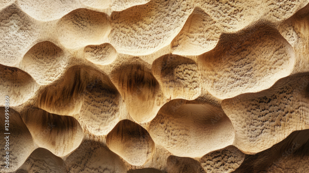 Poster intricate acacia texture with fine pores and smooth light patterns for design