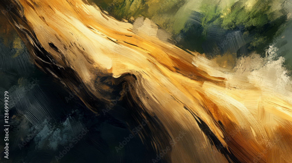 Poster abstract acacia texture with matte varnish and soft shadows for artistic design