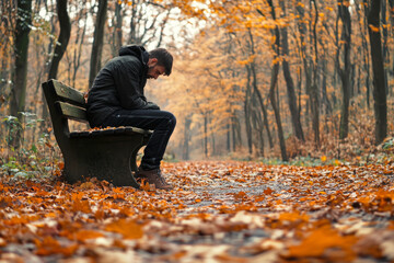 Fototapeta premium Feeling sad depressed Man