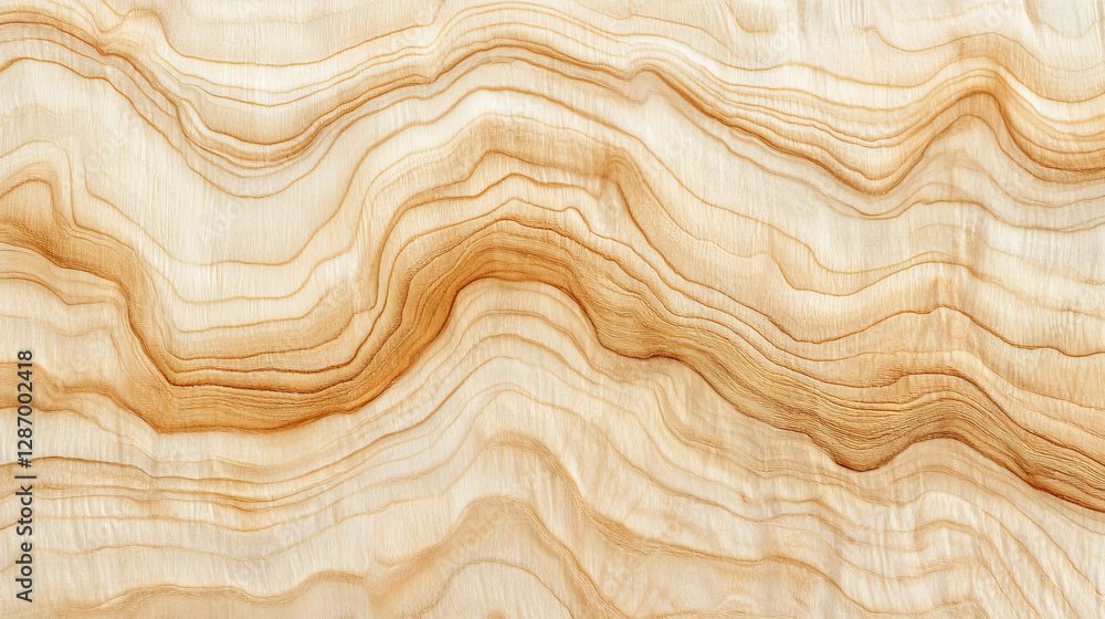 Poster beech wood texture with distinct light and visible end grain pattern for decorative design and craft