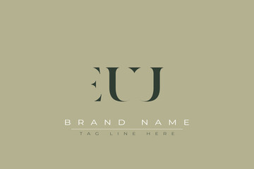 EUU abstract letter logo design. This logo is designed by three abstract letters.