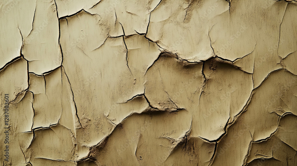 Poster textured beech surface with subtle cracks for artistic design and decoration