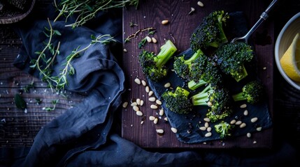 Grilled zucchini, peppers, cauliflower, mushrooms,
carrots and broccoli. Healthy vegetarian cuisine.