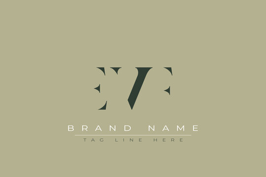 EVF abstract letter logo design. This logo is designed by three abstract letters.