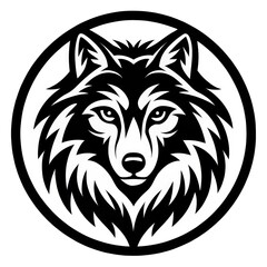Fierce Wolf Logo Emblem Design Abstract Vector Illustration