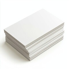 Business card stack with elegant design isolated on white background