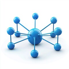 Fototapeta premium Business network connection icon isolated on white background
