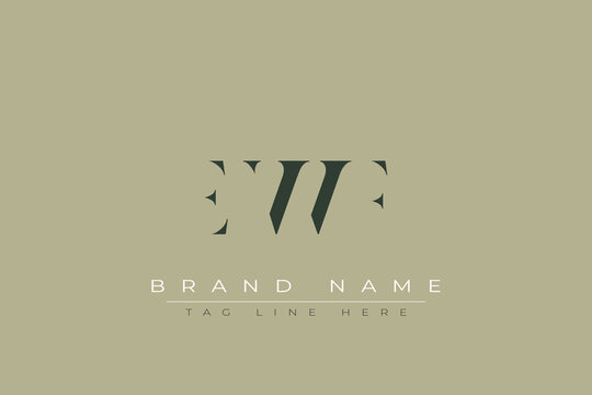 EWF abstract letter logo design. This logo is designed by three abstract letters.