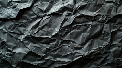 Texture of black lightly rumpled paper for background design