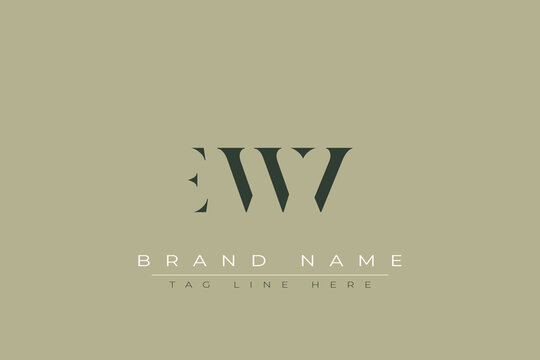EWU abstract letter logo design. This logo is designed by three abstract letters.