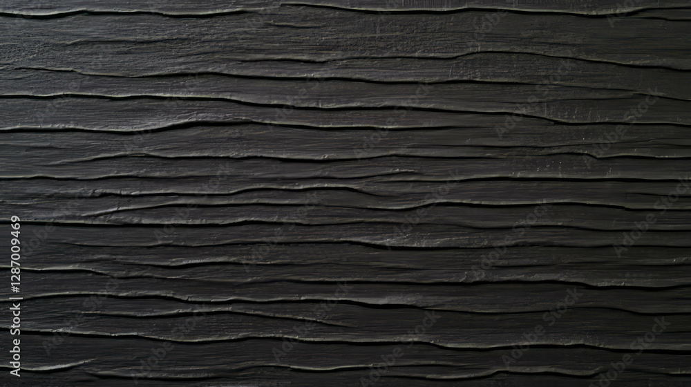 Poster black rumpled paper texture with subtle fibers for background design and decor