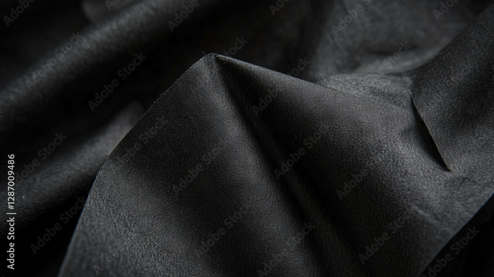 Poster Black rumple paper texture with subtle fibers for design and creative projects