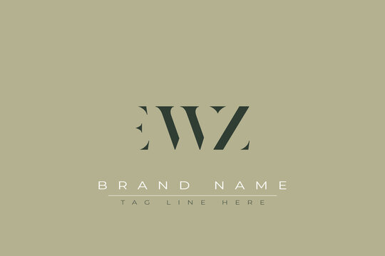 EWZ abstract letter logo design. This logo is designed by three abstract letters.