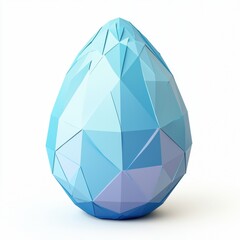 Easter egg made of paper isolated on white background