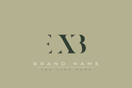 EXB abstract letter logo design. This logo is designed by three abstract letters.
