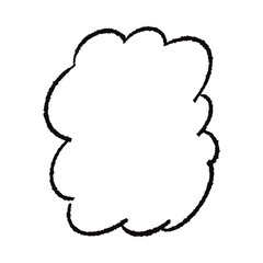 手描きのもこもこの吹き出し