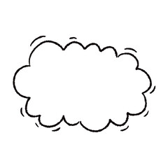 手描きのもこもこの吹き出し