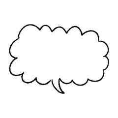 手描きのもこもこの吹き出し