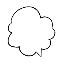 手描きのもこもこの吹き出し