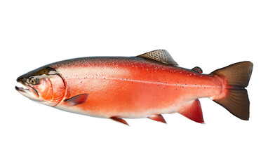 Isolated Red Trout Fish