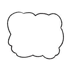 手描きのもこもこの吹き出し