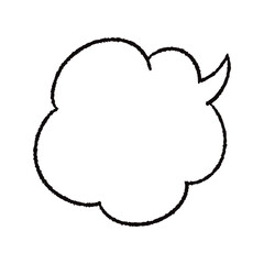 手描きのもこもこの吹き出し