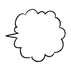 手描きのもこもこの吹き出し