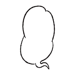 手描きのもこもこの吹き出し