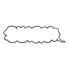 手描きのもこもこの吹き出し