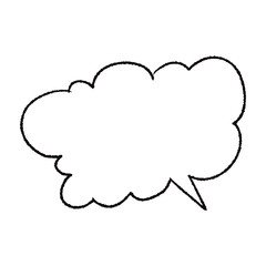 手描きのもこもこの吹き出し