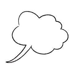 手描きのもこもこの吹き出し