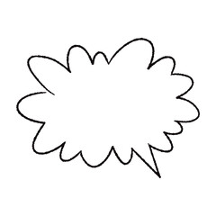 手描きのもこもこの吹き出し