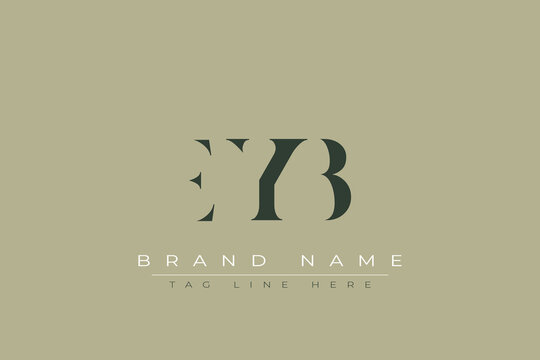 EYB abstract letter logo design. This logo is designed by three abstract letters.