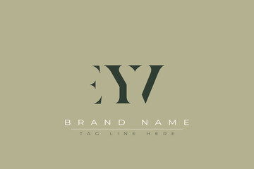 EYV abstract letter logo design. This logo is designed by three abstract letters.