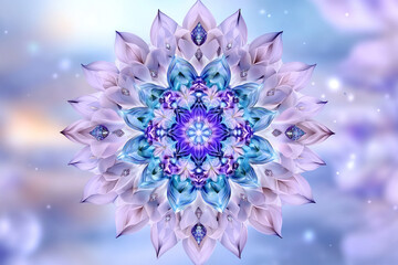 Obraz premium Cosmic Alignment of Pastel Chakras Radiating Light and Harmony in a Serene Background