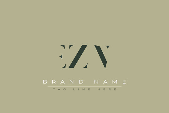 EZN abstract letter logo design. This logo is designed by three abstract letters.