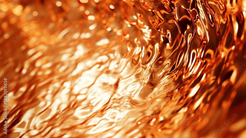 Poster Abstract copper swirl texture with varied patterns for design and art projects