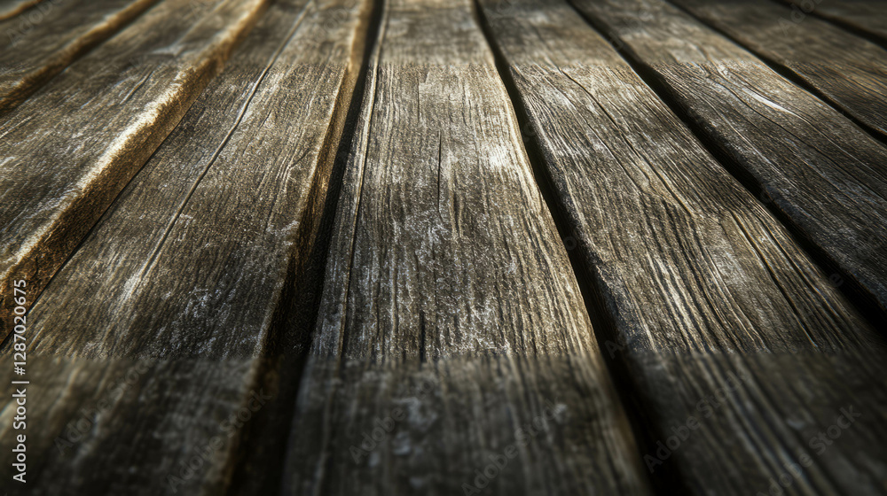 Poster rustic dark wood texture with rough grain and deep grooves for design projects