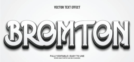 100% Editable Font Effect Vector
