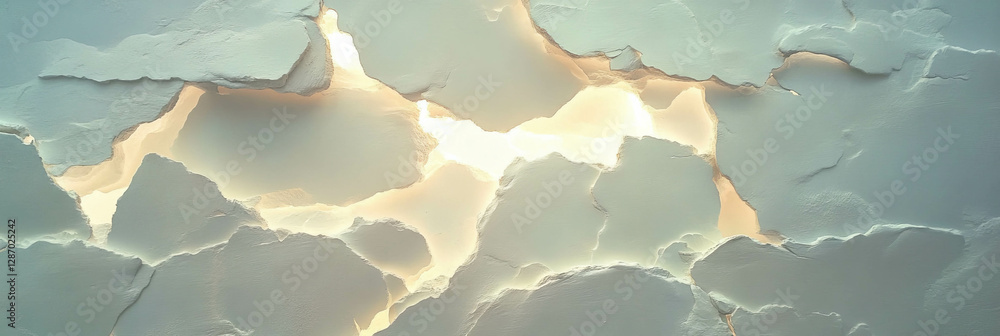 Poster textured colored plaster with subtle cracks and illuminated background