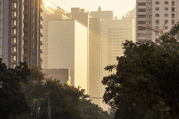 Thailand. Bangkok. Urban views on the  Khlong Saen Saeb channel.