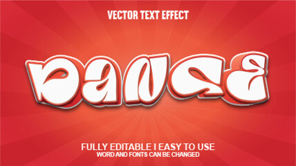 100% Editable Font Effect Vector