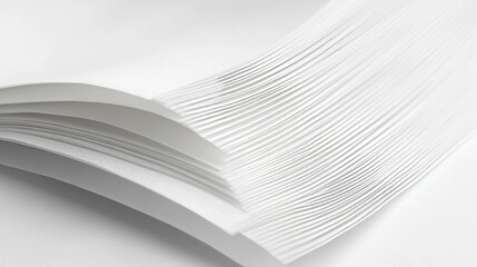 Elegant texture of fine ribbed white paper sheets for creative design projects