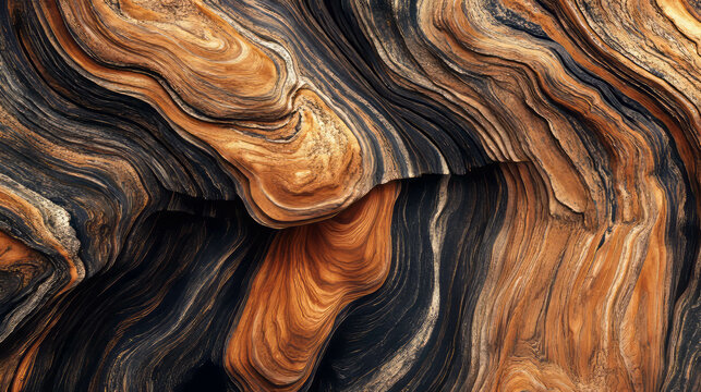 Goncalo alves wood texture pattern with enhanced details for design and decoration