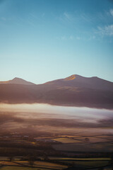 sunset over the mountains