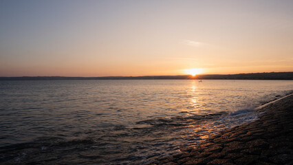 sunset in the sea